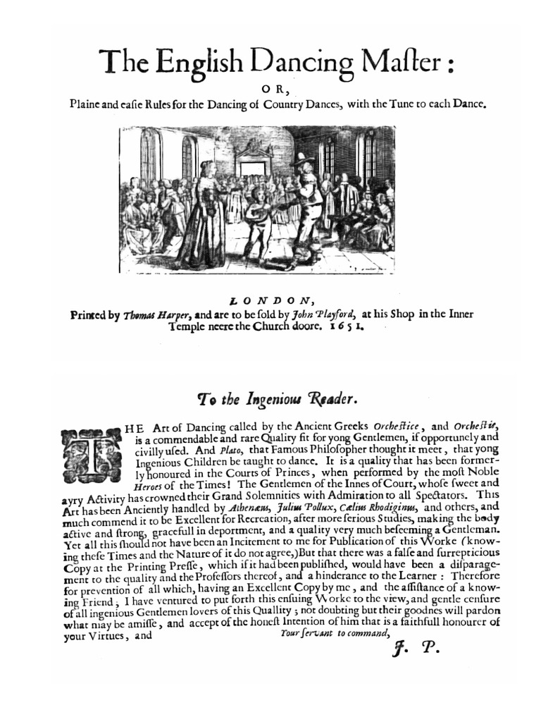 John Playford The English Dancing Master (1651) PDF
