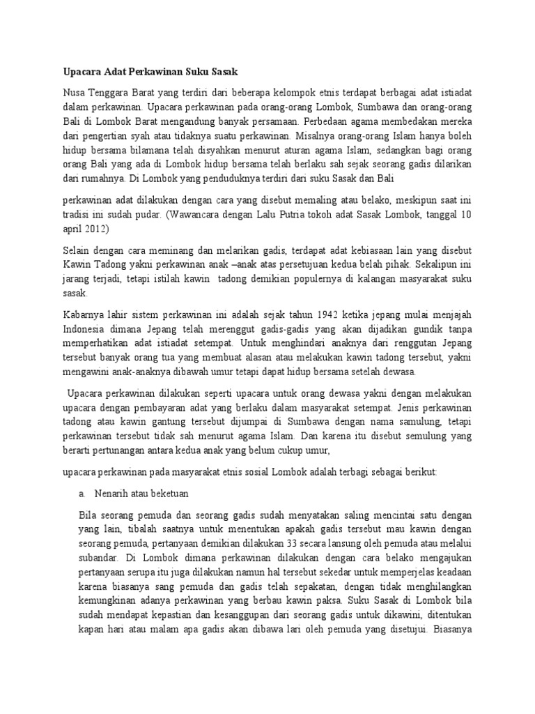 Prosesi Perkawinan Adat di Desa Sikabau