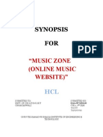Synopsis FOR: "Music Zone (Online Music Website) "
