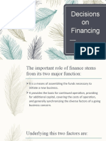 Financing Decisions Guide