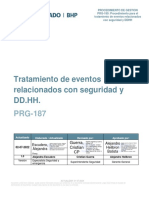 PRG 187 Tratamiento para Eventos Relacionados Con DDHH