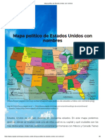 Mapa Político de Estados Unidos Con Nombres