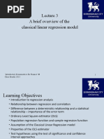 Lecture 3 Classical Linear Regression Model