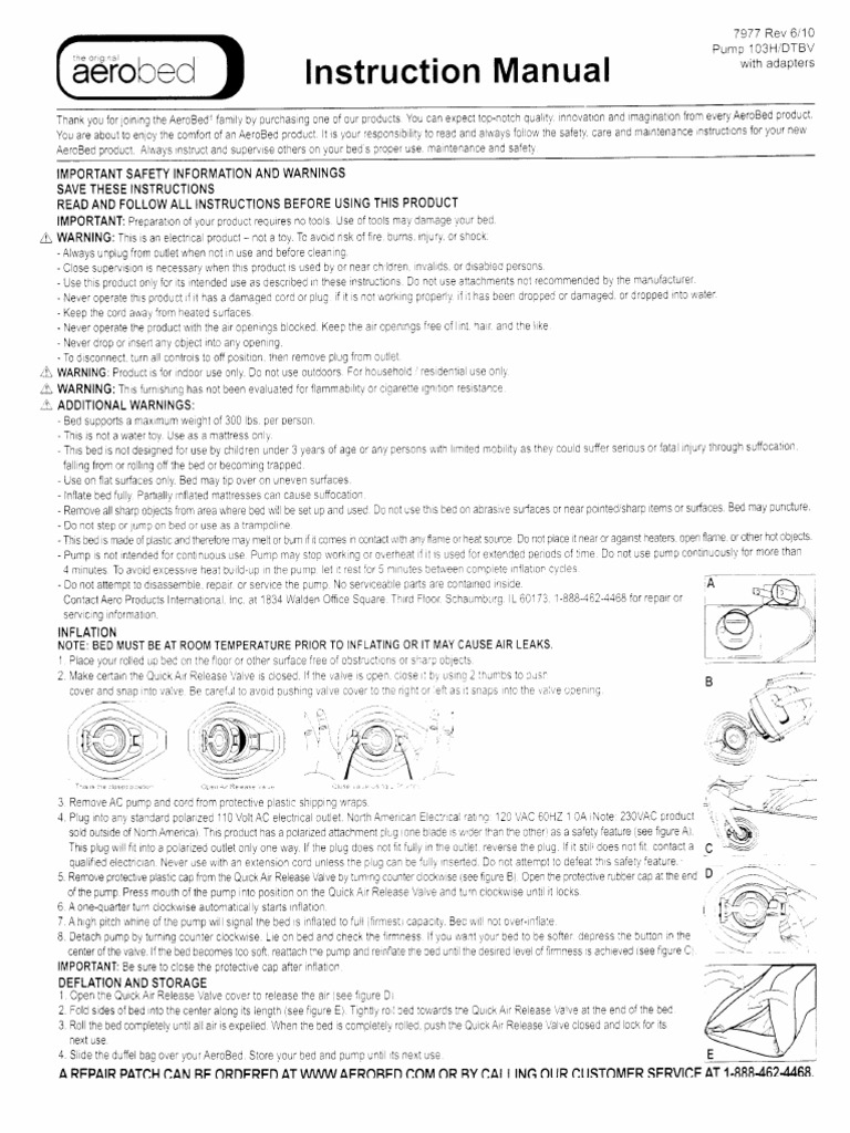 Aerobed Manual PDF Damages Private Law