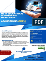 Admissions: Ms in Educational Leadership & Management