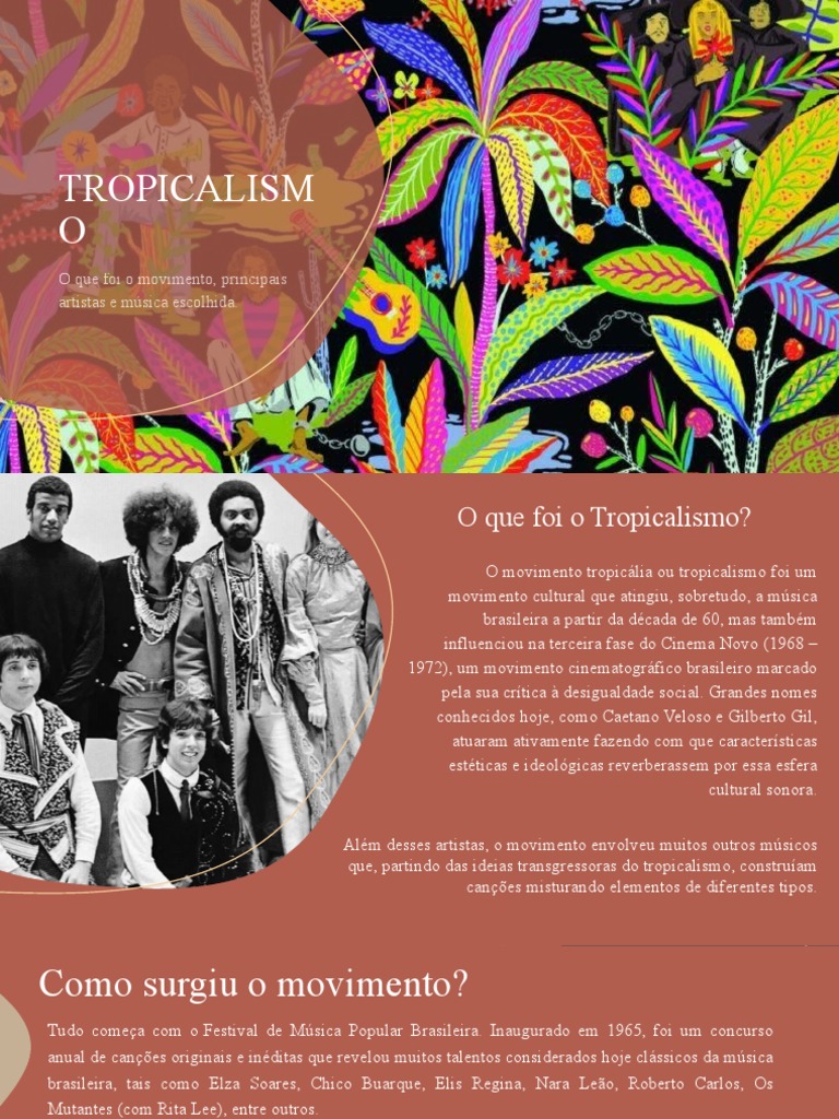 O que foi o Tropicalismo: movimento, artistas e música escolhida | PDF ...