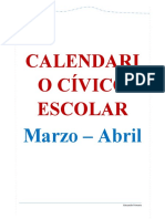 Calendario Cívico Marzo-Abril 2022