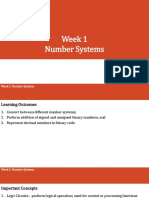 Week 1 - Module 1 Number Systems