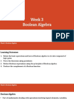 Week 3 - Module 3 Boolean Algebra