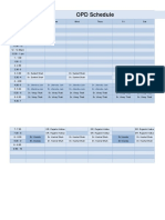 OPD Schedule