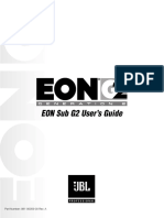 EON Sub G2 User's Guide: Part Number: 981-00059-00 Rev. A