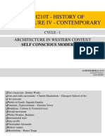 Cycle 1 - Arch. in Western Context