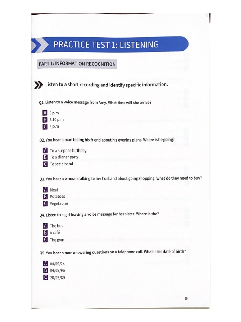 Practice Test 1 Listening Pdf