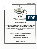 LP-NI-DGAF-011-2015 REGLAMENTO DE INCOMPATIBILIDADES PROHIBICIONES E IMPEDIMENTOS DE LA DAF