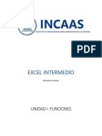 Excel Intermedio: Unidad I: Funciones