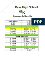 homeroom bell schedule