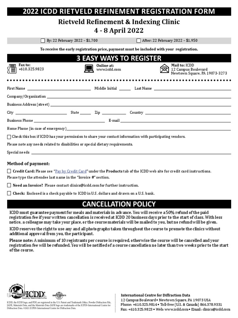 Rietveld Refinement & Indexing Clinic 4 8 April 2022 PDF Credit