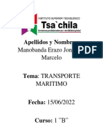 Fundamenos de Transporte Jonathan Manobanda Transporte Maritimo