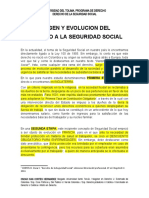 Origen y Evolucion Seguridad Social 2020B