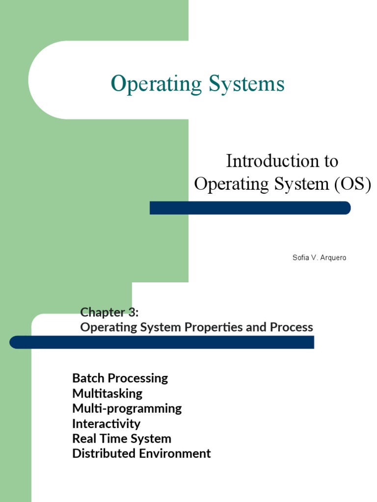 Operating Systems: Introduction To Operating System (OS) | PDF ...