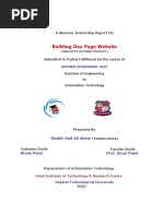 Internship Report For HTML and Css | PDF | World Wide Web | Internet & Web