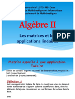 Algèbre II, Les Matrices Et App Lin