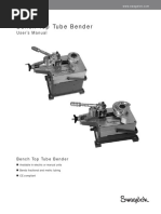 Bench Top Tube Bender: User's Manual