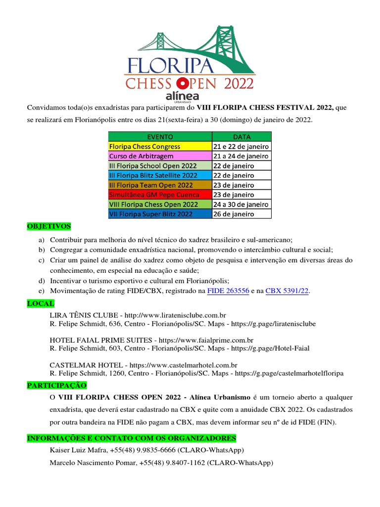 TORNEIO PRESENCIAL NO CLUBE DE XADREZ SP // CXA OPEN 4ª EDIÇÃO 