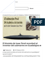 Guadaqué - El Bisnieto de Isaac Peral Recordará Al Inventor Del Submarino en Guadalajara