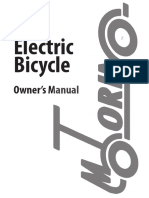 Electric Bicycle: Owner's Manual