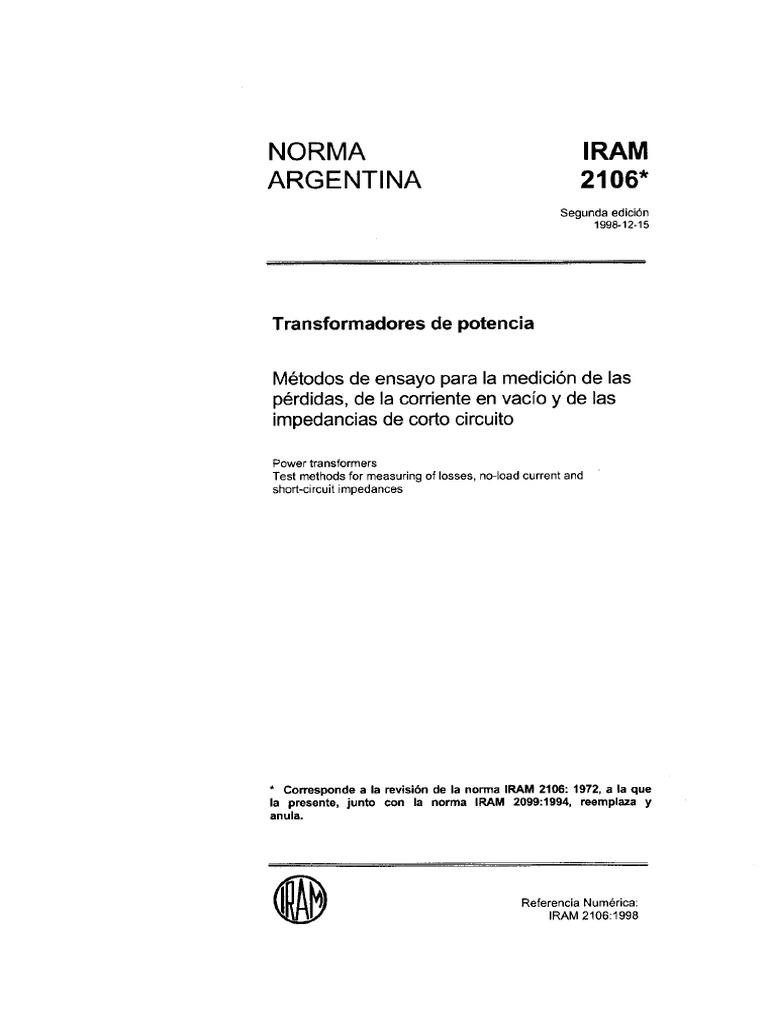 Iram 2106 (1998) | PDF