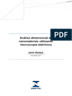 Análise dimensional de nanomateriais por microscopia eletrônica