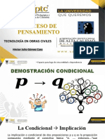 PROCESO DE PENSAMIENTO TECNOLOGÍA EN OBRAS CIVILES DEMOSTRACIÓN CONDICIONAL