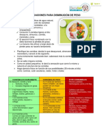 Recomendaciones para Disminución de Peso