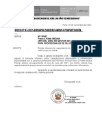 Ministerio Policía del Perú envía informes de capacitación