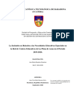 La Inclusion Educativa en Relacion A Necesidades Educativas Especiales