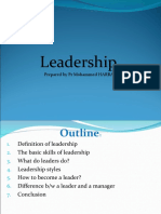 Leadership: Prepared by PR Mohammed HARRAG