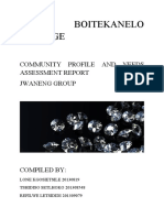 Boitekanelo College: Community Profile and Needs Assessment Report Jwaneng Group