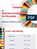 Review For Inferential Statistics & Statistical Analysis For Education