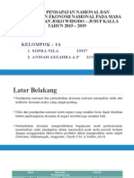 Analisis Pendapatan Nasional Dan Ekonomi Nasional Masa Pemerintahan Joko Widodo - Jusuf Kalla 2015 - 2019 - Kelompok 1A