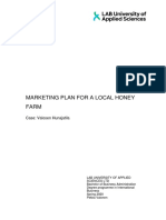 Marketing Plan For A Local Honey Farm: Case: Valosen Hunajatila