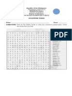 Crossword Puzzle Physical Science 6 2022