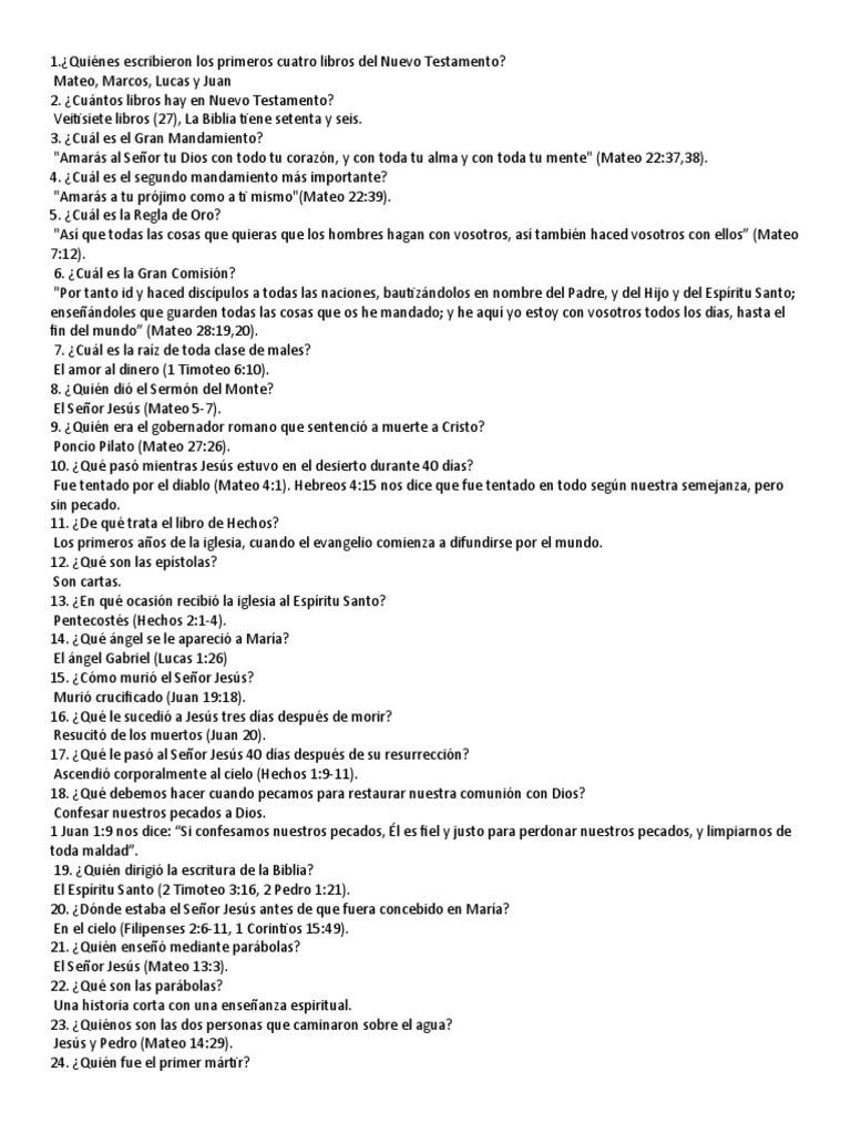 Preguntas y Respuestas sobre Mateo | PDF | Evangelio de Mateo | Jesús