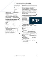 Roadmap: A2 Achievement Test 3 (Units 5-6)