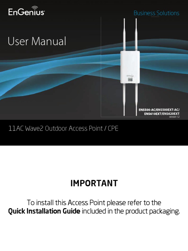 ENS620EXT/ENS500EXT-AC User Manual | PDF | Wireless Access Point ...