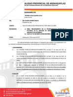 Informe #199 Solicito Ampliacion Presupuestal Por Saldo de Obra