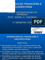 Aulas de Adm Financeira e Orcamentaria