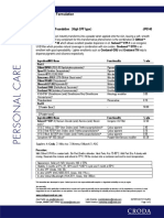 Development Formulation: Powdery Balm Foundation High SPF Type JP0140