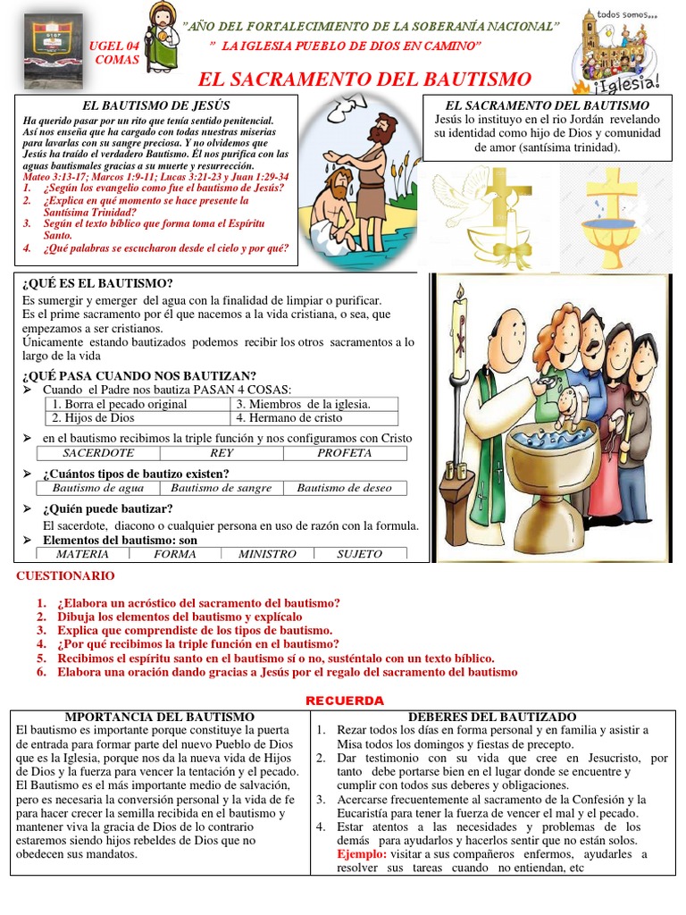 Importancia y Significado del Bautismo | PDF | Bautismo | Sacramentos
