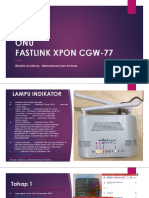 Tutorial Pelanggan Onu Fastlink Xpon CGW-77